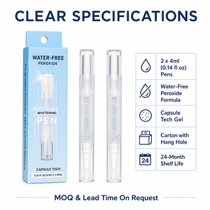Stylo blanchissant sans eau au peroxyde 2 x 4 ml, technologie CAPSULE activée par la salive, jusqu'à 2-3 fois plus puissant que le gel au peroxyde ordinaire - Product Image 2