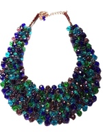 Kalung Choker Romantis Berhias Manik-Manik Kaca Lampwork Lapis Emas 18K Model Terbaru 2020, Perhiasan Pernyataan, Hadiah untuk Pernikahan dan Pesta