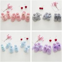 Chaussettes de sol respirantes et douces pour nouveau-né, antidérapantes, pour bébé, garçon et fille