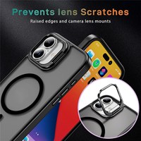 Coque de téléphone à anneau magnétique pour béquille hybride pour iphone 17 16 15 Pro Max