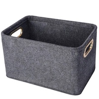 Panier de rangement pliable, boîte de rangement en feutre, avec poignées en métal, pour les jouets de pépinière, vêtements de chambre d'enfant