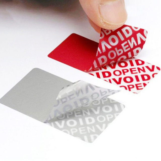 Custom High Residue Void Sticker Warranty Void if Broken Stickers Tamper Evident Void Security Seal Labels Sticker
