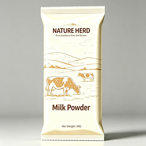 Wholesale Customized Back Heat Seal Plastic Packaging Bags Food Safe Mylar Laminated Single Serve <strong>Sachet</strong> for <strong>Milk</strong> Powder Pouches - Product Image 3
