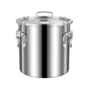 Marmite en acier inoxydable robuste, grande marmite à soupe, récipient alimentaire, équipement de cuisine commerciale et de restauration - Product Image 6