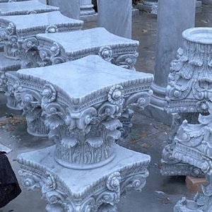 Colonne Decorative Esterne in Stile Greco, Pilastri in Marmo Naturale <span class=keywords><strong>di</strong></span> Carrara, Colonna Classica Corinzia - Product Image 6