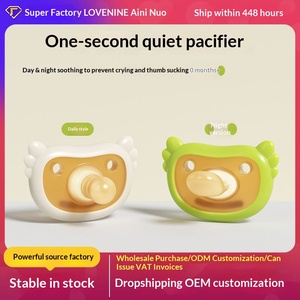 Sucette pour bébé <span class=keywords><strong>nouveau</strong></span>-né sans BPA, personnalisable, pour le sommeil, à ouverture plate, débit moyen, taille standard, sucette pour bébé - Product Image 5