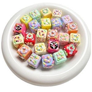 แฟชั่นการ์ตูนน่ารักอะคริลิคมือวาดลูกปัดพวงกุญแจโทรศัพท์มือถือ DIY เครื่องประดับเป็นรูตรง - Product Image 3