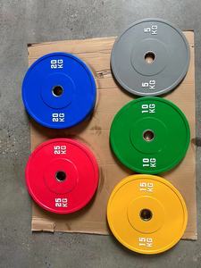 Ensemble de plaques de poids en caoutchouc pour la musculation, le <span class=keywords><strong>crossfit</strong></span> et l'entraînement en salle de sport - Product Image 3