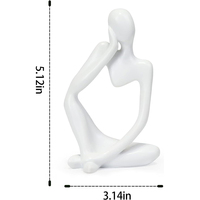Contemporaine Petite Statue De Style Abstrait Ornement Résine Décor Sculpture pour Bureau Chambre Principale Maison Figurines