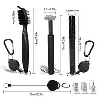 Kit de nettoyage de clubs de golf 3 pièces/ensemble : Affûteur de clubs de golf et brosse de nettoyage, conception du fabricant