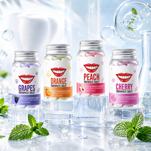 Comprimés <span class=keywords><strong>de</strong></span> dentifrice OEM 30 pièces Marque privée Blanchissant Menthe Logo personnalisé Vente en gros directe usine - Product Image 1