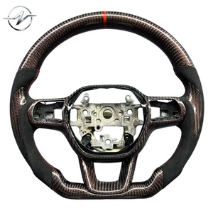 Volant en fibre de carbone avec palettes de changement de vitesse LED et flocons rouges forgés pour HRV Sport JDM 2019 - Product Image 1