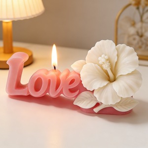 Love Letter Flower <b>Candle</b> <b>Mold</b> Silicone DIY <b>Candle</b> Making Kit Mother's Day Decoration <b>Mold</b> Customizable Shape - Product Image 1