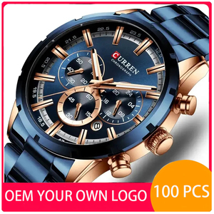 <span class=keywords><strong>Reloj</strong></span> de Pulsera de Cuarzo CURREN 8355 Personalizado con Tu Propio Logotipo, <span class=keywords><strong>Reloj</strong></span> de Negocios para Hombre, Zeetech, <span class=keywords><strong>Reloj</strong></span> de Acero Plateado con Esfera Grande para Hombre - Product Image 1