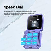 Teléfono Móvil Plegable 2G I16Pro 2026, Marcación Rápida, Lista Negra, Linterna, Grabación de Llamadas, Doble SIM, Voz Mágica