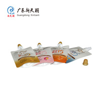 Sachet souple à bec verseur de 35 ml pour shampoing, avec logo personnalisé, réutilisable, pour emballage de liquides
