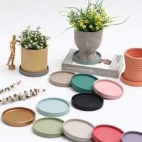 Pot de fleurs en céramique rétro chinois avec plateau de récupération d'eau, couleur Morandi, base épaissie non émaillée, support de fleurs pour la maison