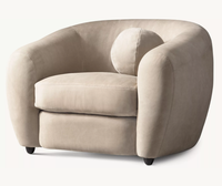 Chaise moderne de luxe pour détente et loisirs Meubles de salon Fauteuils en cuir à ossature en bois
