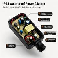 Adaptateur d'alimentation étanche IP44 12V 1A pour éclairage LED extérieur Fabricant OEM CE RoHS