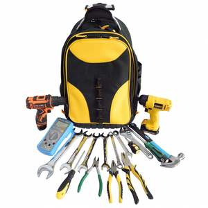Drop Shipping Electrician <strong>Tool</strong> <strong>Bag</strong> Backpack <strong>Roller</strong> 37 Pockets with Hard EVA Base - Product Image 5