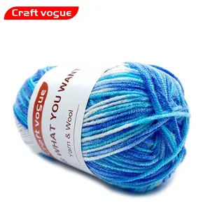 Craft Vogue Wholesale free sample various color Chinese hand knitting crafts crochet yarn