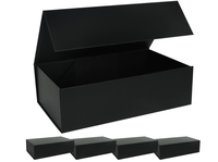 Individuell Bedruckte Starre Papierbox Kleidung Schuh Verpackung Magnet Recycelbare Faltbare Karton Schwarz Weiß Geschenkboxen