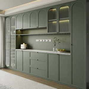 Buffet de cuisine moderne en bois de grande capacité, personnalisé, pour le rangement de la salle à manger, vente d'usine pour l'ameublement de la maison - Product Image 2