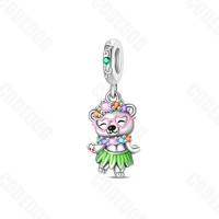 Argent Placage Designer Charm Fit Original Pan Bracelets Animal Licorne Mode Fine Pendentifs Charme pour la Fabrication de Bijoux Femmes