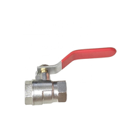Robinet à bille en laiton 1/2 pouce PN25, manuel, double filetage femelle, pour eau, compatible OEM, finition polie