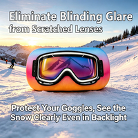 Housse de protection en microfibre pour lunettes de ski Protecteurs de protection pour lunettes de ski