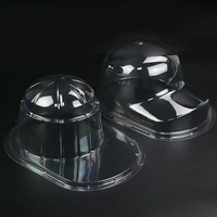 Étui pour casquette de baseball en PVC recyclable transparent avec gaufrage, emballage de boîte à casquette transparente