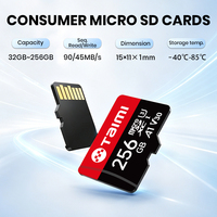 Carte mémoire Taimi Micro SDXC TF 256 Go UHS-I U3 V30 pour caméra embarquée, caméra d'action, caméra DVR, smartphone, appareil de jeu