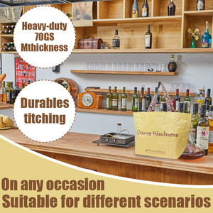 Sac fourre-tout durable à logo imprimé sur mesure Sac à provisions tissé PP réutilisable de grande capacité en matériau écologique - Product Image 5