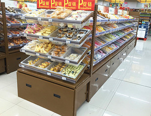 Tùy Chỉnh Thương Mại Siêu Thị Snack Kẹo Thực Phẩm Bánh Mì Giá Trái Cây Rau Đa Mục Đích Giỏ Kim Loại Hiển Thị Kệ Đứng - Product Image 4