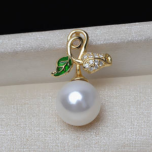 Wenchi - Soporte para Collar con Colgante de Rosa de Plata de Ley S925, Accesorio DIY para el Cabello Femenino, Acero Inoxidable, Perla de 8-13 mm, 13407, China - Product Image 2