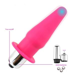 Silikon Anal Plug mit Vibrator Massage gerät Butt Plug Trainer Mastur bator Erwachsene Erotik Werkzeuge Anus Sexspielzeug Frau Kugel - Product Image 2