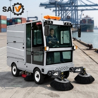Nouvelle balayeuse électrique autoportée avec cabine fermée, grand bac à poussière, machine de nettoyage industrielle autopropulsée, balayeuses de sol