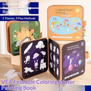 Tableau de dessin pliable silencieux pour enfants, très vendu, avec autocollants détachables sur le thème du zoo en matériau EVA et <span class=keywords><strong>peinture</strong></span> à l'eau magique - Product Image 2
