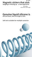 Câble de charge magnétique rapide en silicone liquide coloré pour iPhone, cordon de charge magnétique pour téléphone portable