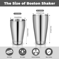 Ensemble de shaker à bar haut de gamme en acier inoxydable 304, accessoires pour le vin, kit de barman avec poids au fond, outils de bar personnalisés haut de gamme