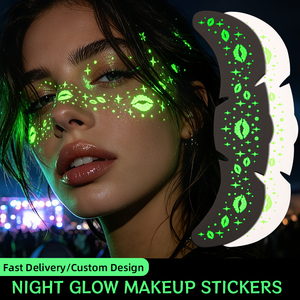 Adesivi per Tatuaggi Temporanei Personalizzati con Motivi di Farfalle e Cuori Luminosi per Distributori - Product Image 1