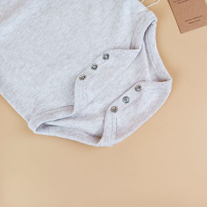 Pinuotu <strong>Baby</strong> <strong>Rompers</strong> 100% Cotton Kids Neutral Bodysuit Infants Blank Onesie <strong>Plain</strong> Light Grey Newborn <strong>Baby</strong> Bubble <strong>Romper</strong> - Product Image 5