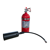 Extincteur à CO2 en aluminium de type nord/amérique du Sud, fourni par l'usine, 5LBS/10LBS/20LBS pour les écoles/bureaux/hôpitaux