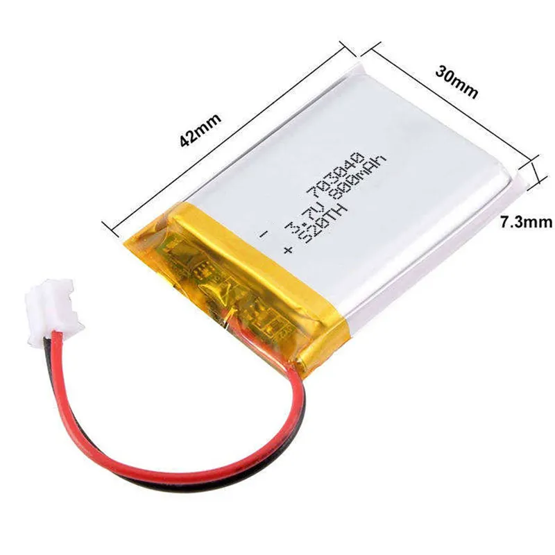 Custom Design 3.7V 703040 800mAh rechargeable lithium ion battery lithium polymer battery for Smart Cup