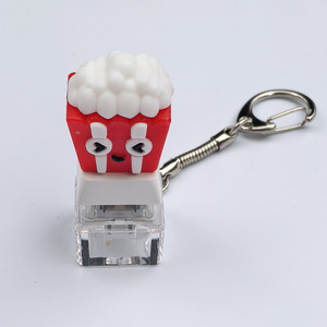 Porte-clés pendentif créatif anti-stress en forme de seau de pop-corn, jouet mignon de dessin animé pour soulager le stress, cadeau - Product Image 3