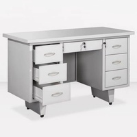 Bureau moderne en acier et métal pour bureau à domicile, chambre à coucher et bureau, école et hôpital, table d'ordinateur avec tiroirs, meubles en fer