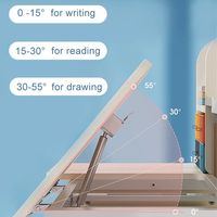 Table de lecture pour enfants en bois de haute qualité usage domestique ergonomique multifonctionnel bureau d'étude pour enfants et ensemble de chaises avec étagère