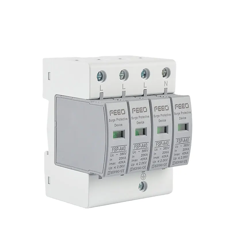 AC Surge Arrester מגן מכשיר SPD FSP-A T2 לשלושה-שלב 230/275/385/420V 10 ~ 100kA