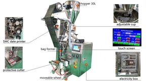 Máquina automática de envasado de té en bolsitas, pequeña, manual, piramidal, multicarril, para llenado y empaquetado de polvo y hojas. - Product Image 3