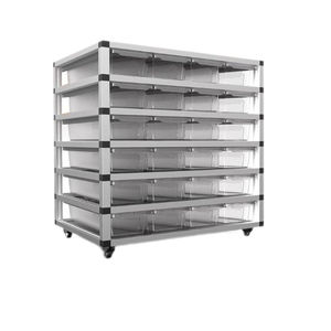 6 couches Pet Display Enclosure Fournitures Terrarum Baignoires Boîte D'alimentation Reptile Serpent Système De Rack D'élevage - Product Image 2